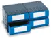 Bloc Tiroirs Modulaire Hxlxp 202X482X345Mm 4/4Structures/tiroirs Bleu