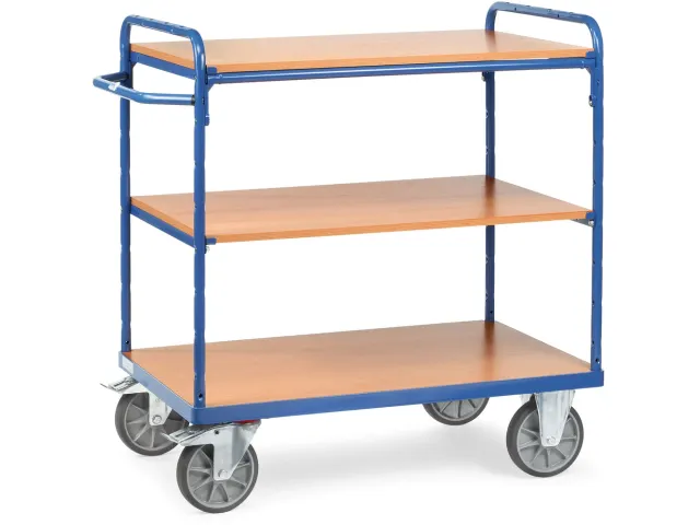 Etagewagens 8100 3 Etages Hout 500kg Laadvlak 850x500mm