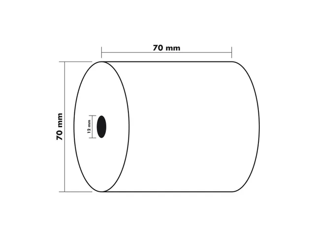 Exacompta 40513E Papierrol 60 Gram 70mmx70mmx12mm 44 Meter