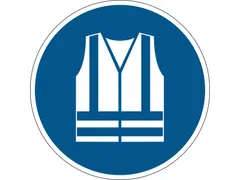 Vloermarkeringssticker Blauw Gebruik Veiligheidsvest 430mm