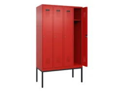 locker,HxBxD 2120x1200x500mm,4vak,vak B 300mm,cil.-slot,voetonderstel