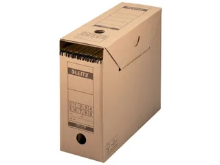 Archiefdoos Leitz 6086 Premium 120x275x325mm met afsluitklep bruin - 2
