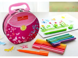 Viltstift Faber-Castell Connector handtas 33 stuks assorti - 5