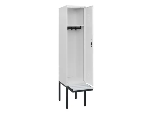 locker met bank,HxBxD 1950x400x815mm,1vak,vak B 400mm,cilinderslot