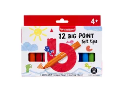 Kids Big Point viltstiften set 12 kleuren