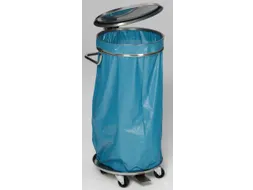 Mobiele Afvalverzamelaar 900x410x600mm Rvs Voetpedaal 120 Liter
