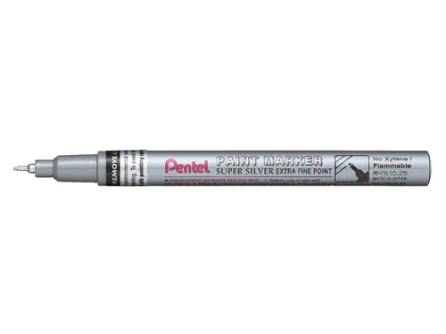 Viltstift Pentel MFP10 ronde punt 0.7mm zilver