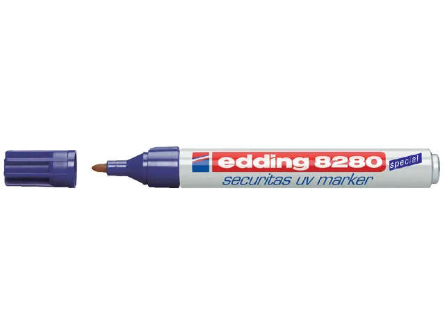 Viltstift edding 8280 UV rond onzichtbaar 1.5-3mm op blister