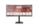 AOC E4 CU34E4CV 34 Inch Monitor UltraWide Quad HD LCD Zwart