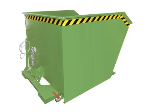 Kiepbak voor spaanders,HxLxB 780x1640x1280mm,1m³,draagverm. 1500kg