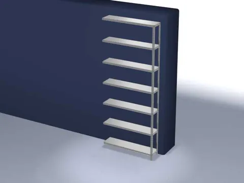 magazijnstelling,aanbouwveld,HxBxD 3000x1300x300mm,vaklast 200kg