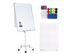 BRASQ Flipover Mobiel 70x100cm Magnetisch Wit inclusief accessoires