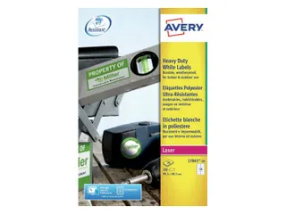 Etiket Avery L7063-20 99.1x38.1mm polyester wit 280stuks - 2