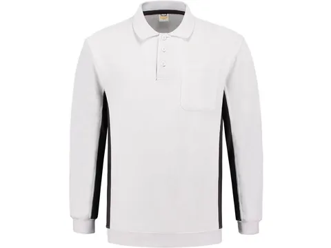 Tricorp 302001 polosweater, wit/grijs, maat 8XL, per stuk