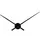 Wandklok NeXtime dia. 70cm zwart 'Hands'