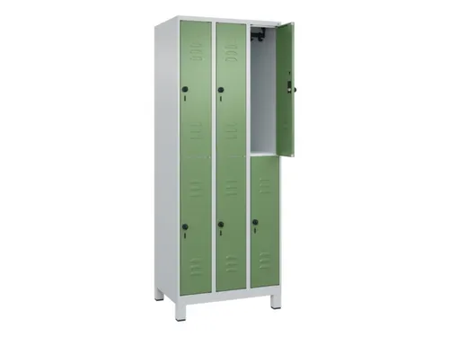 dubbeldekse locker,HxBxD 1950x750x500mm,3x2vak.,vak B 250mm