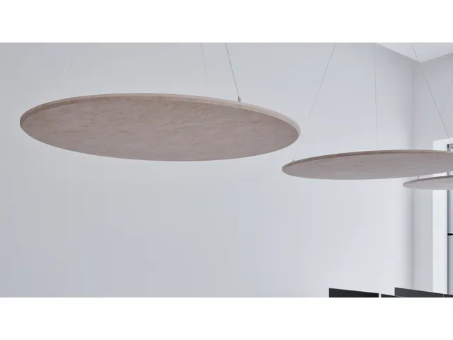 Akoestisch PET-vilt rond plafondpaneel Ø120cm Beige