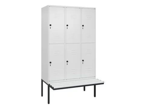 Dubbeldekse dekenkist,HxBxD 2120x1200x815mm,3x2vak.,vak B 400mm