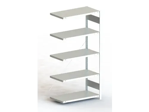Inhaakstelling Aanbouwveld Ral7035 2000x1006x536mm 5legborden 200kg