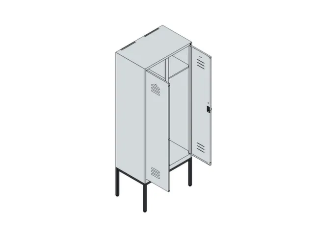locker voor scheiding van kleding,HxBxD 2120x800x500mm,2vak