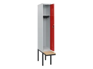locker met bank,HxBxD 1950x300x815mm,1vak,vak B 300mm,cilinderslot - 1