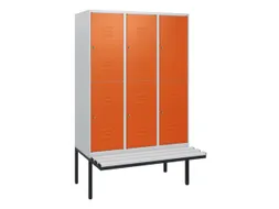 Dubbeldekse dekenkist,HxBxD 1950x1200x815mm,3x2vak.,vak B 400mm