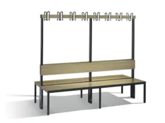 omkleedbank,HxLxD 1710x2000x760mm,HPL eiken-sereno,frame staal RAL7021