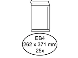 Envelop Hermes Akte Eb4 262x371mm Zelfklevend Wit 25 Stuks
