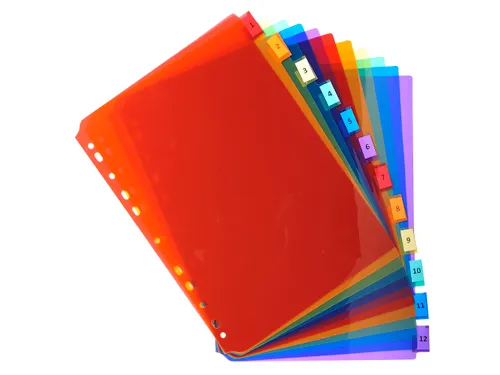 Tabbladen Pp Met Neutrale Tabs In Etikettenhouder 12 Tabs A4
