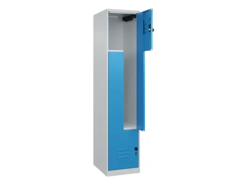 Z-garderobekast,HxBxD 1850x400x500mm,vak B 200/400mm,draaigrendel