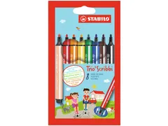 Viltstift Stabilo Trio Non Permanent Scribbi 368/8 8Stuks