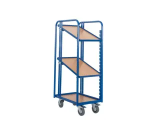 Bijzetwagen Voor Euronorm Bakken 410x610mm 200kg 3 Etages Hout - 3