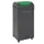 Afvalbak 75 Liter 840x380x320mm Plaatstaal 2 Wielen Klep Groen