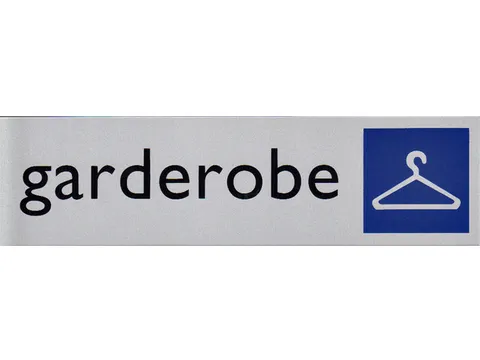 Infobord pictogram garderobe 165x44mm