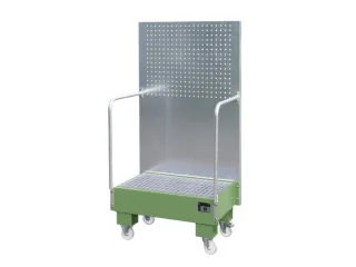 verrijdbare opvangbak,v. 2x60l vat,opvangvol. 60l,HxBxD 1685x890x570mm - 1