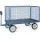 Handtrekwagens 6446v 1250kg 2000x1000mm Draadgaas Massief Rubber