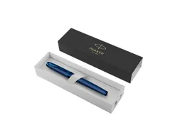 Vulpen Parker IM Monochrome Blue Stainless Steel Medium Blauwe inkt