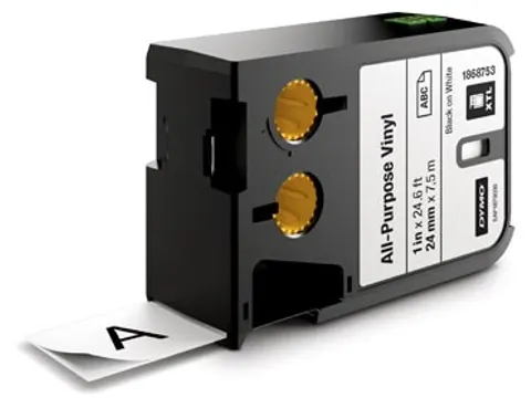 Dymo Xtl Tapes 24mm Zwart Op Wit Vinyl