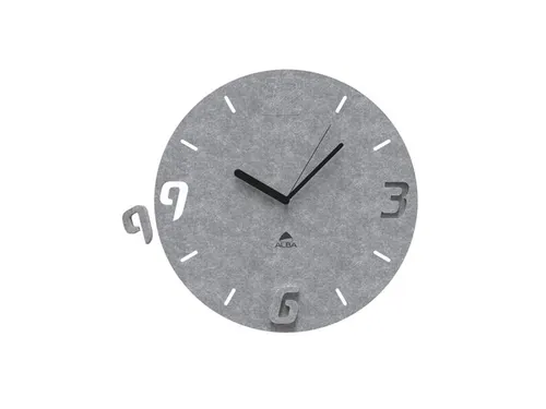 wandklok recycled PET grijs 30 cm.