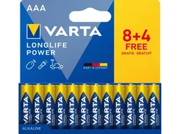 Longlife Power AAA Batterijen Pak à 12 stuks (8+4 gratis)
