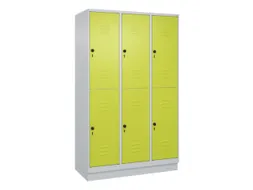 dubbeldekse locker,HxBxD 1950x1200x500mm,3x2vak.,vak B 400mm