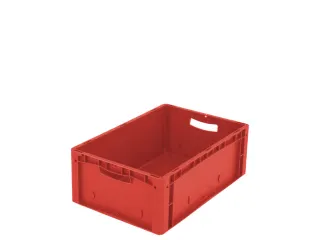 Euronorm Stapelkrat Pp 220x600x400mm Wanden/bodem Gesloten Rood 44l - 1