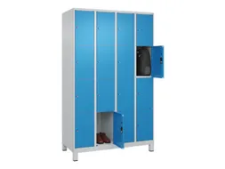 lockerkast,HxBxD 1950x1200x500mm,4x4vakken,vak B 300mm,cil.-slot