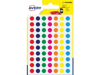 PSA08MX ronde markeringsetiketten diameter 8mm assorti - 1