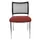 Bezoekersstoel Zitting Bordeauxrood Stof Rug Netbekleding Zwart