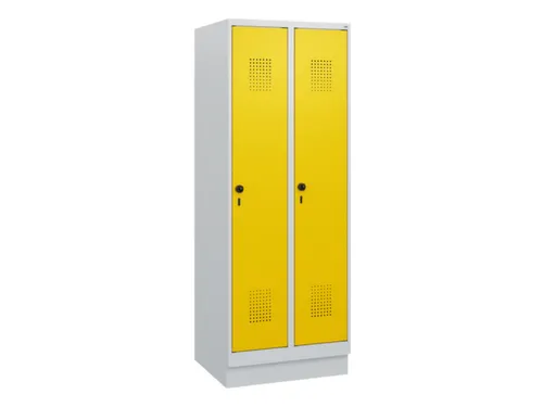 schoollocker,HxBxD 1630x600x500mm,2vak,vak B 300mm,draaigrendel,sokkel