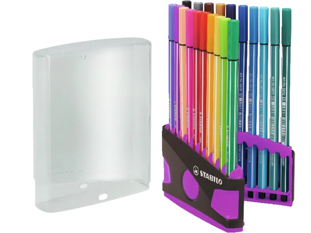 Viltstift Stabilo 68 Box Lila 20Stuks Assorti