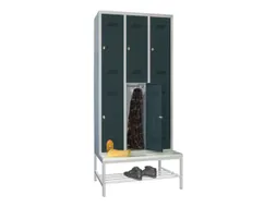 banklocker,dubbeldeks,HxBxD 2150x900x800mm,RAL7035,front RAL7016