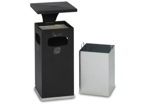 Combi-Asbak Staalplaat 910x395x395mm 3 Inworpopeningen Antraciet