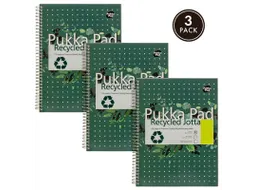 Collegeblok Pukka Pad Jotta Recycled A4 lijn 4-gaats 110pag 80gr groen